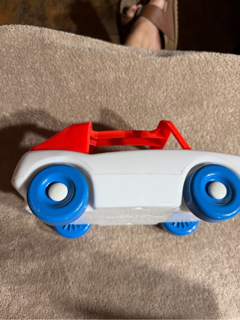 Little Tikes Toy Car - White and Blue with Red roof